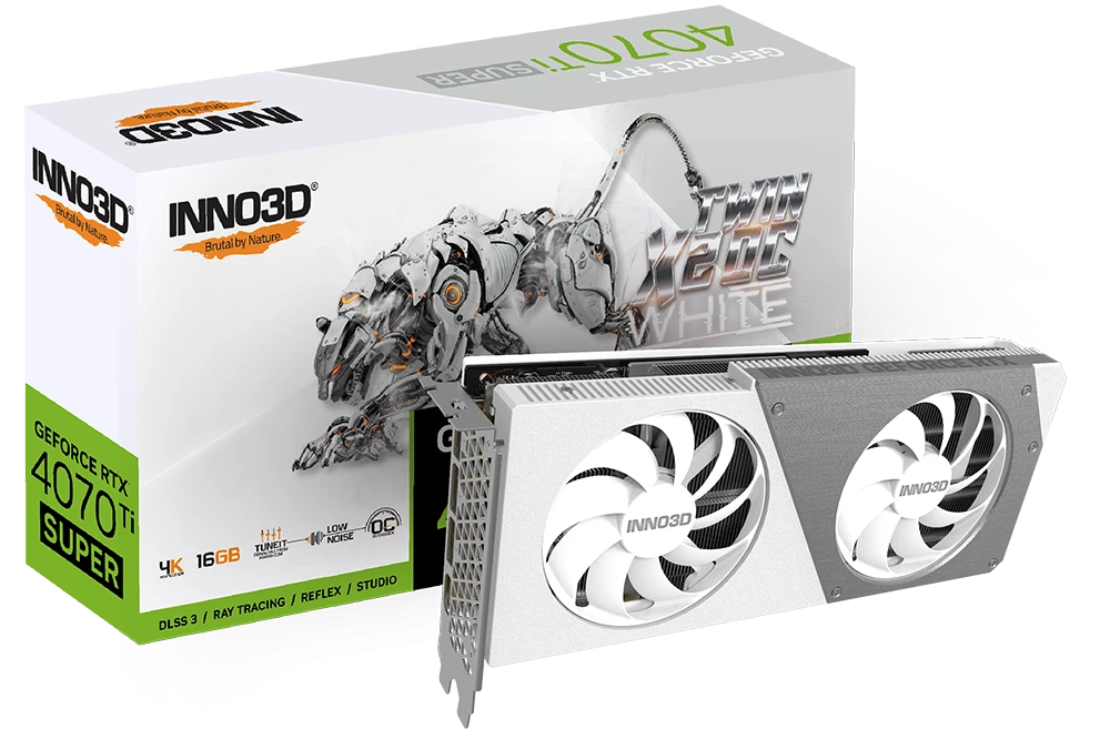 INNO3D GeForce RTX 4070 Ti SUPER TWIN X2 OC WHITE